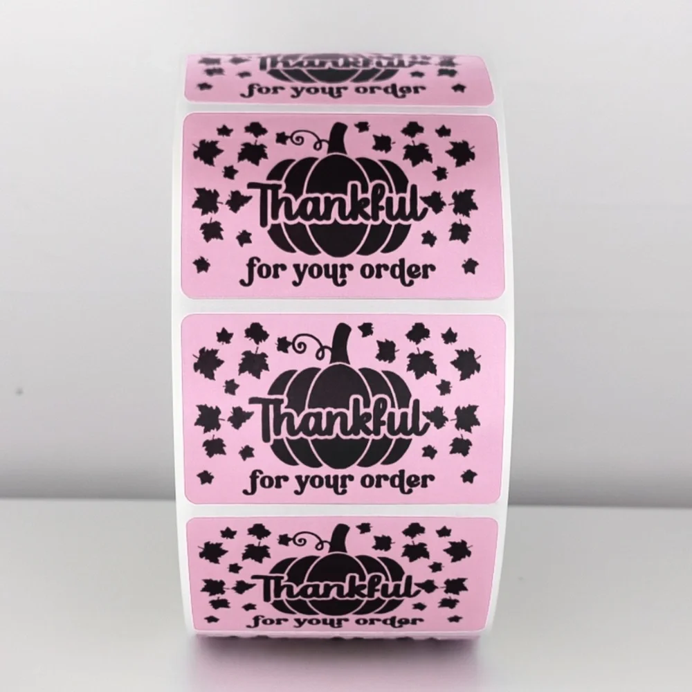 Thankful for Your Order Stickers Fall Pumpkin Packaging Labels | Autumn stickers
